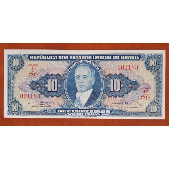 Brazilia 10 Cruzeiros 1963 Unc