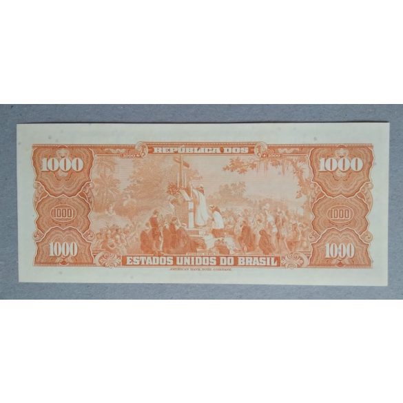 Brazilia 1 Cruzeiro Novo 1000 Cruzeiros overstamp 1966 Unc