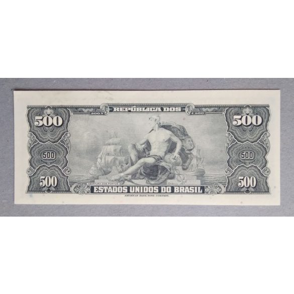 Brazilia 50 Centavos 500 Cruzeiros overstamp 1967 Unc