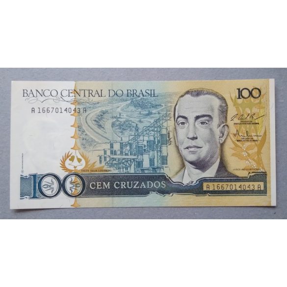 Brazília 100 Cruzados 1987 Unc