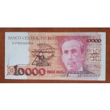 Brazilia 10 Cruzados Novos overprint 10000 Cruzados 1989/90 Unc