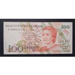 Brazil 100 Cruzados  Novos 1989 Unc