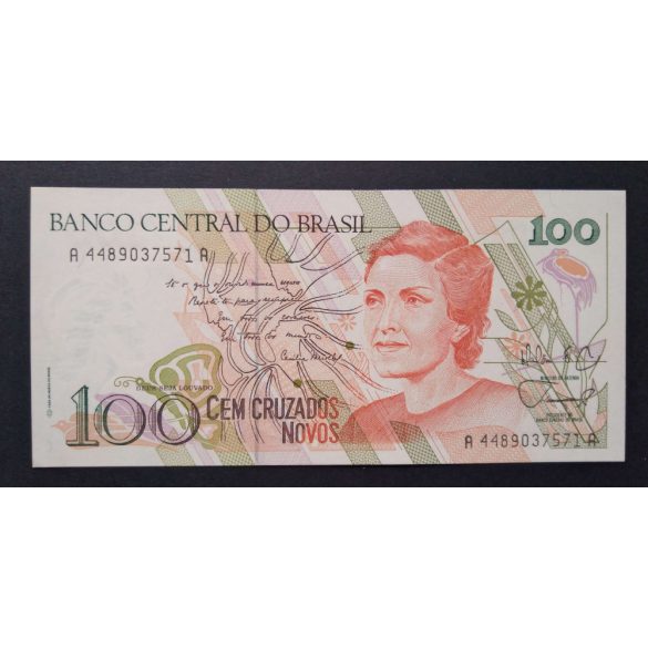 Brazil 100 Cruzados  Novos 1989 Unc