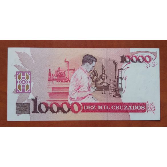 Brazilia 10 Cruzados Novos overprint 10000 Cruzados 1989/90 Unc