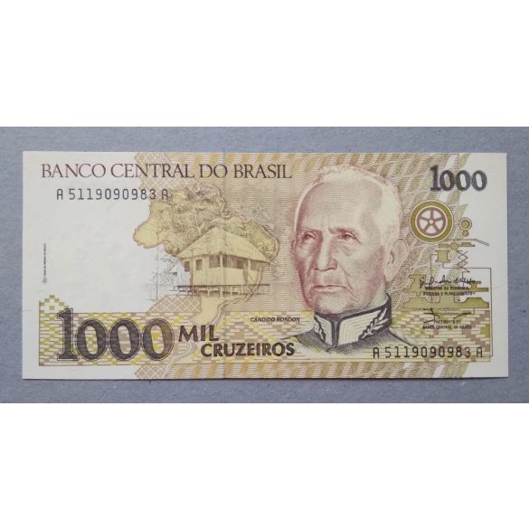 Brazília 1000 Cruzeiros 1990 Unc