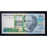 Brazilia 200 Cruzados Novos 1990 Unc