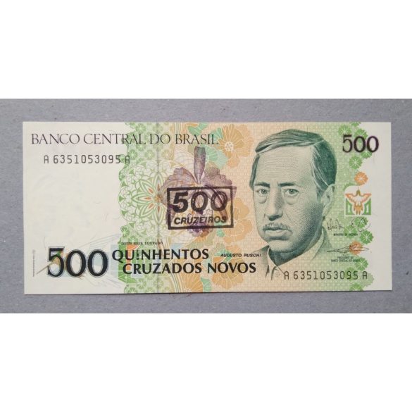 Brazília 500 Cruzeiros 1990 Unc