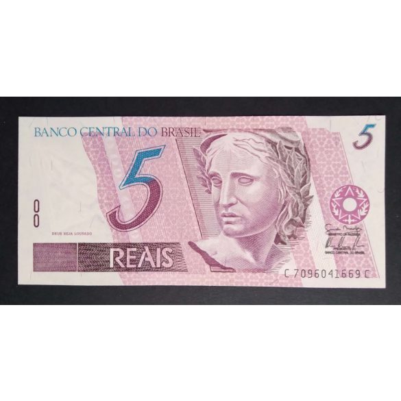 Brazil 5 Reais 1997 Unc