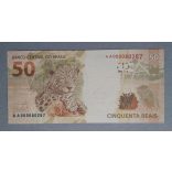Brazilia 50 Reais 2010 Unc