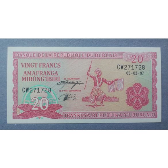 Burundi 20 Francs 1997 UNC