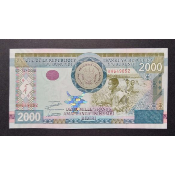 Burundi 2000 Francs 2008 UNC