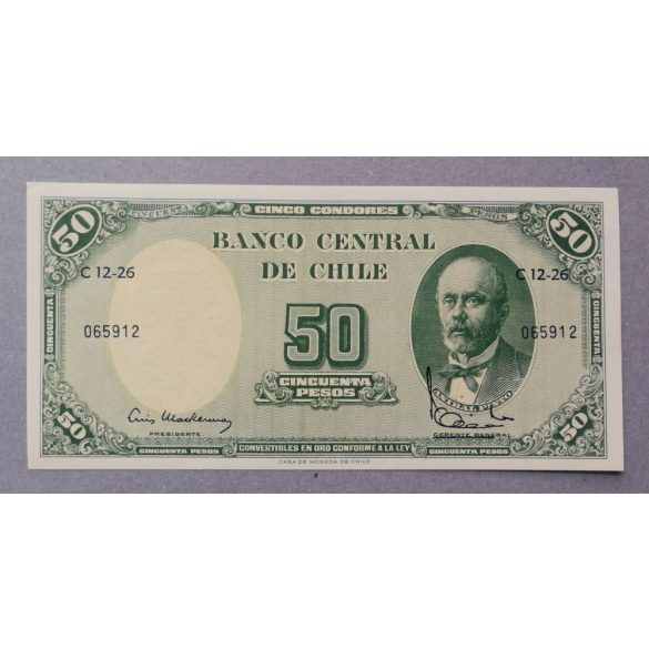 Chile 50 Pesos/5 Centesimos 1960 Unc