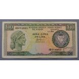 Cyprus 10 Pounds 1989 F
