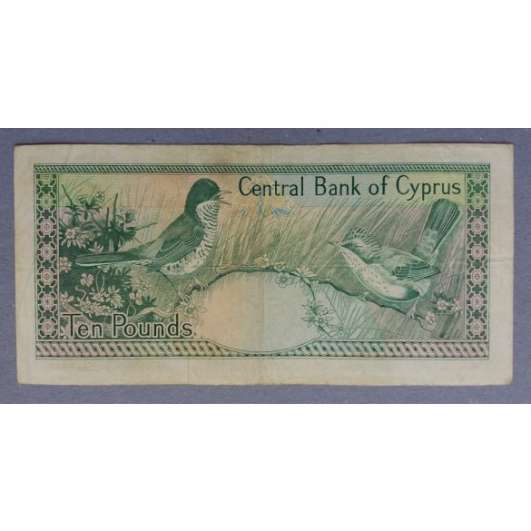 Cyprus 10 Pounds 1989 F