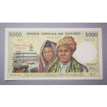 Comoros 5000 Francs 1984 UNC