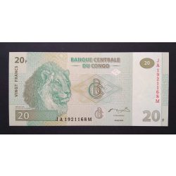 Kongó 20 Francs 2003 Unc 