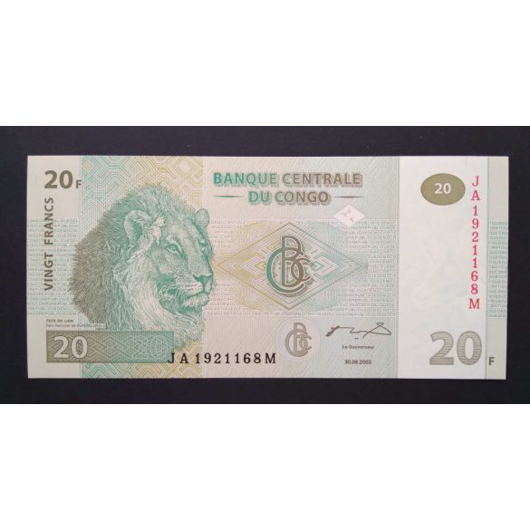 Congo 20 Francs 2003 Unc