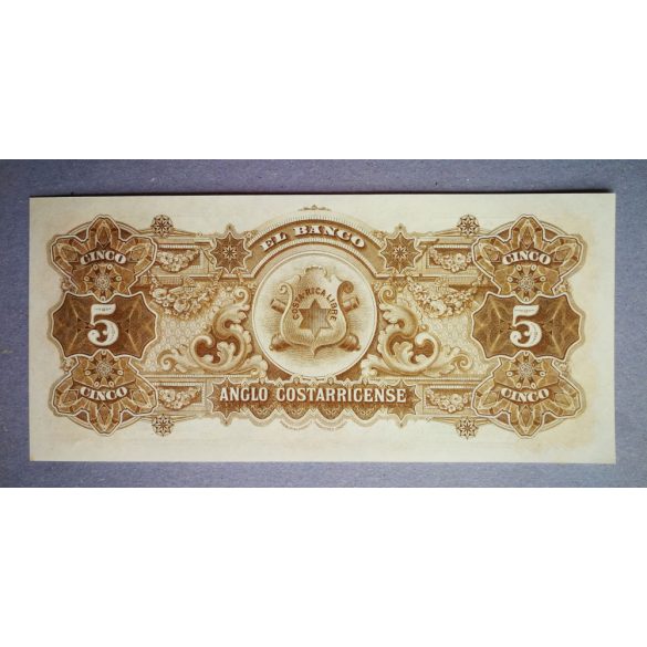 Costa Rica 5 Colones 1903 UNC