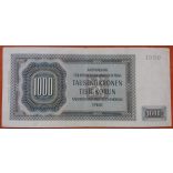 Bohemia and Moravia 1000 Korun 1942 VF