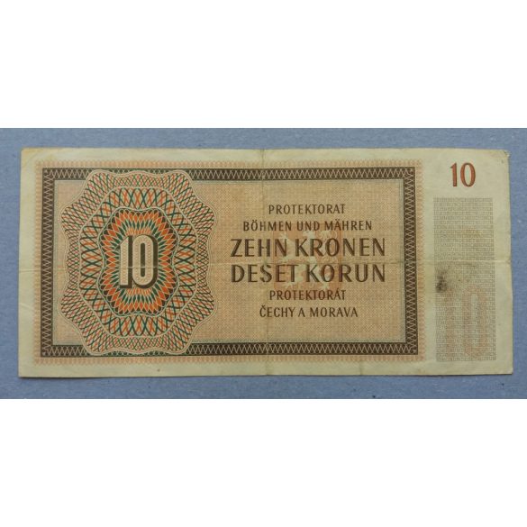 Bohemia Morava 10 Kronen 1942 F