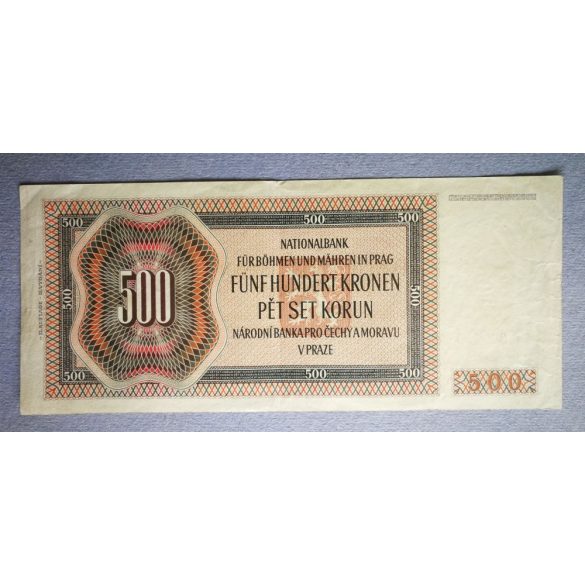 Protectorate of Bohemia and Moravia 500 Korun 1942 VF
