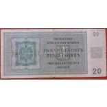 Bohemia and Moravia 20 Korun 1944 F