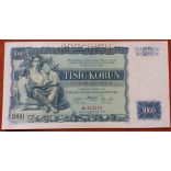 Czechoslovakia 1000 Korun 1934 Specimen XF+