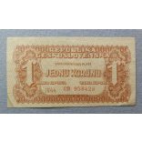 Czechoslovakia 1 Korunu 1944 VF