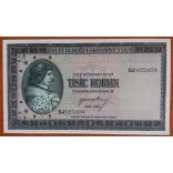 Czechoslovakia 1000 Korun 1945 Specimen aUNC