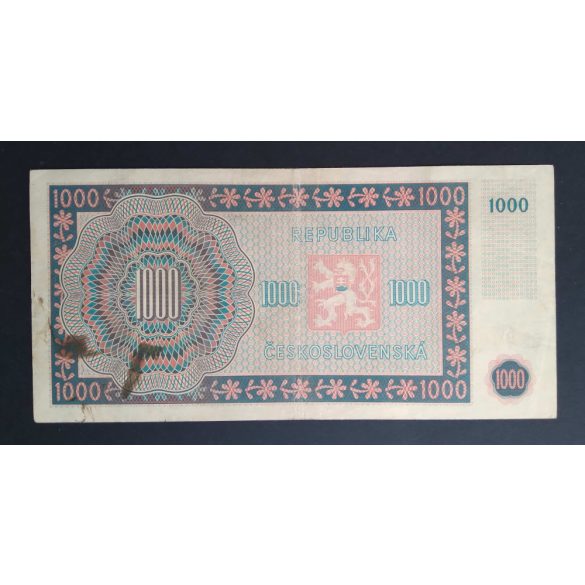 Czechoslovakia 1000 Korun 1945 VF