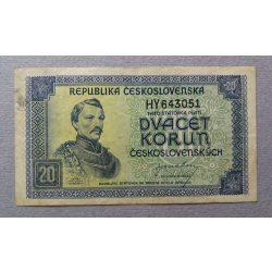 Czechoslovakia 20 Korun 1945 F