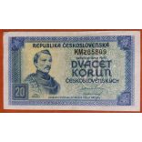 Czechoslovakia 20 Korun 1945 F+