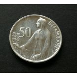 Csehszlovákia 50 Korona 1947 10 g ezüst