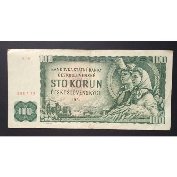 Csehszlovákia 100 Korun 1961 F+