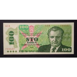 Csehszlovákia 100 Korun 1989 Unc-