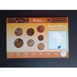 Dél-Afrika forgalmi érmesor, 7 érték 2008-2011 bliszterben