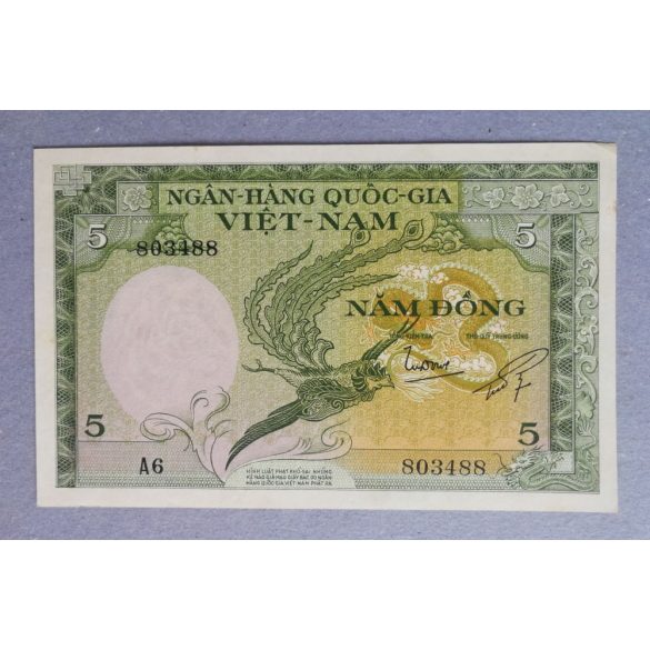 Dél-Vietnám 5 Dong 1955 Unc