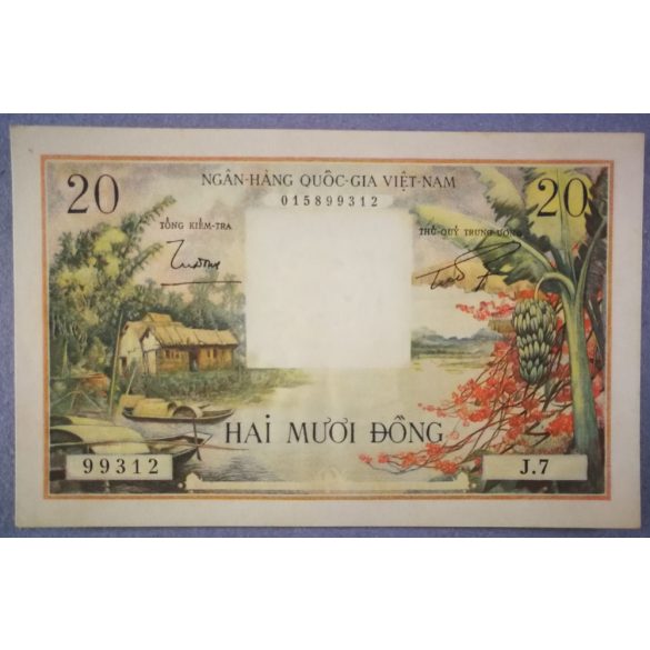 South Vietnam 20 Dong 1956 aUNC+