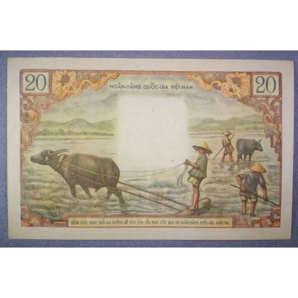 Dél-Vietnám 20 Dong 1956 aUNC+