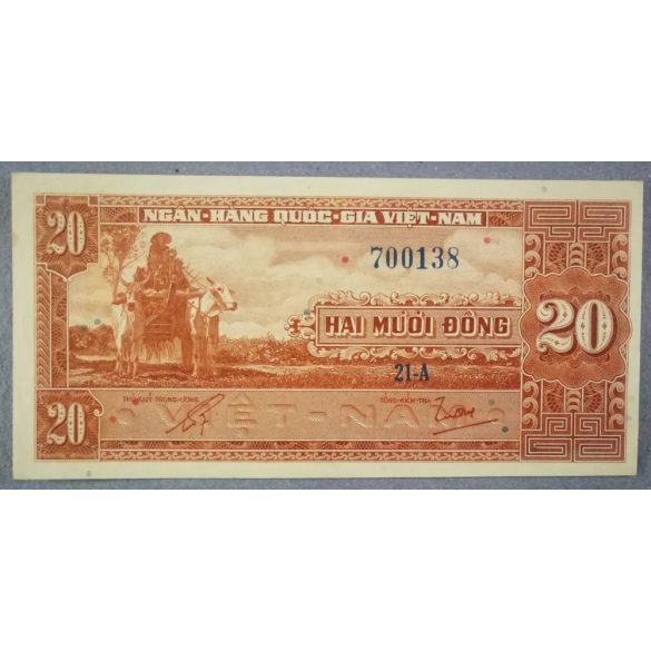 South Vietnam 20 Dong 1962 aUNC+