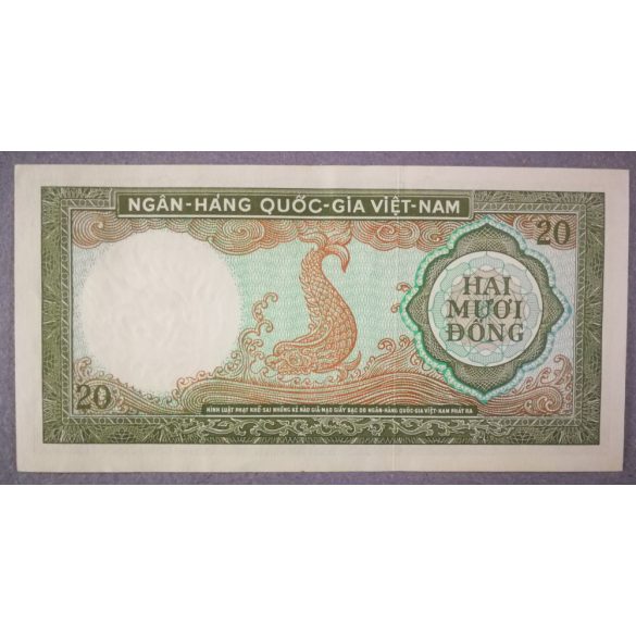Dél-Vietnám 20 Dong 1964 aUNC