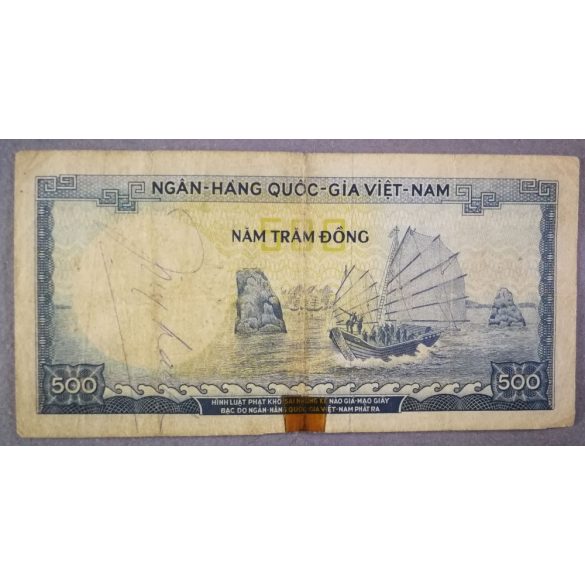 Dél-Vietnám 500 Dong 1966 VG