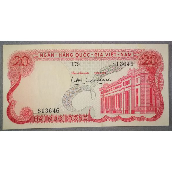 South Vietnam 20 Dong 1969 aUNC-