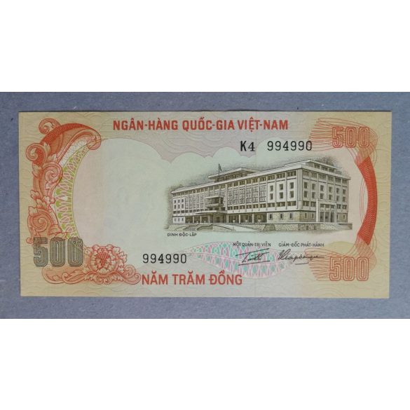 Dél-Vietnám 500 Dong 1972 Unc-