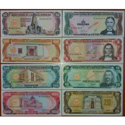   Dominican Republic 1-5-10-20-50-100-500-1000 Pesos 1978 Specimen UNC