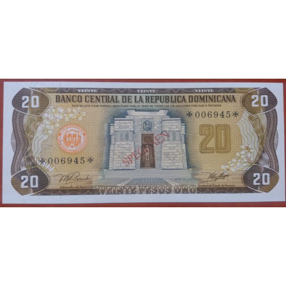 Dominican Republic 1-5-10-20-50-100-500-1000 Pesos 1978 Specimen UNC