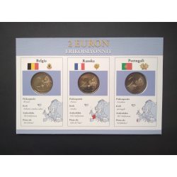 EU 2 Euro set of 3 Unc  Belgium, France, Portugal 2010