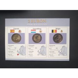   EU 2 Euro set of 3 Unc  Spain 2012, Luxembourg 2012, Belgium 2012