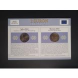 EU 2 Euro set of 2 Unc  Slovenia, Germany 2013