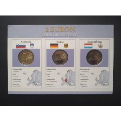 EU 2 Euro 3 db-os emlékérme szett Unc
